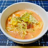 鍋だけの簡単調理！トマトクリームスープ